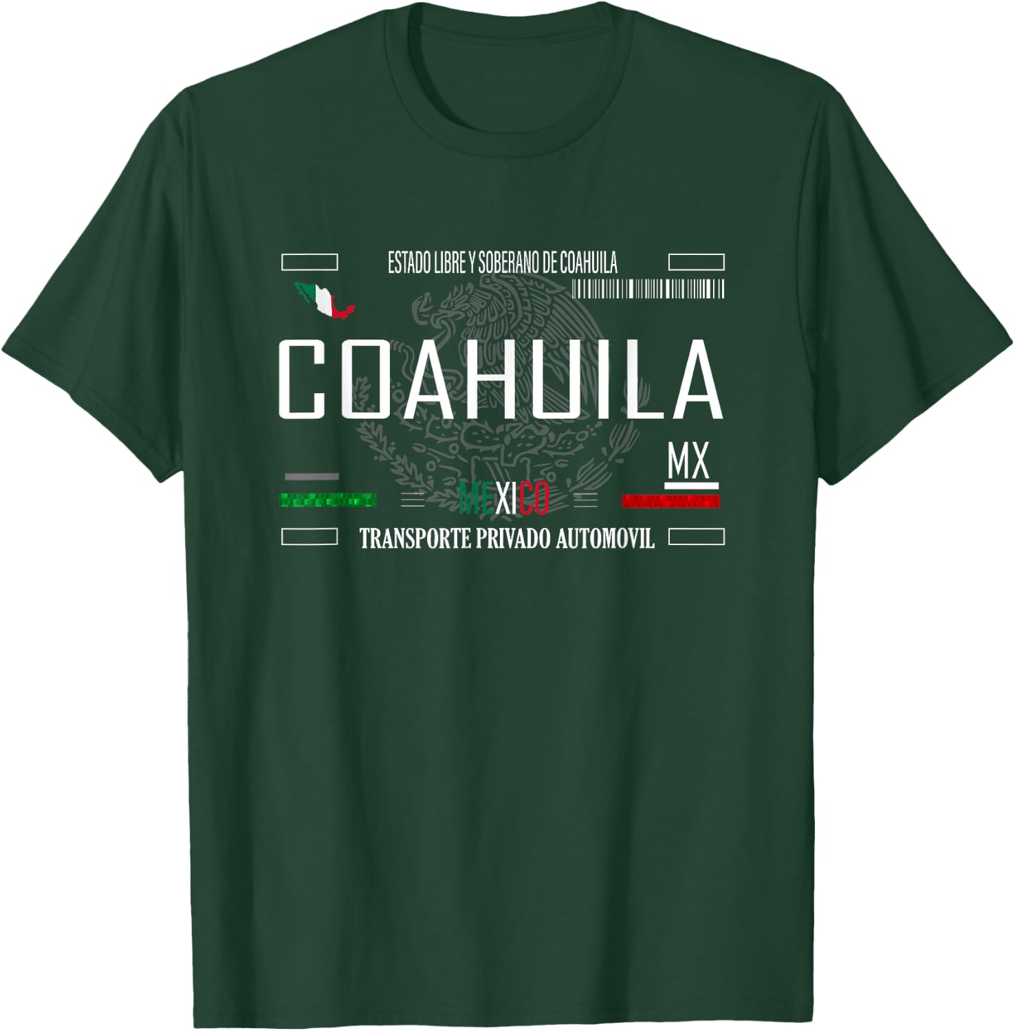 COAHUILA Mexico License Plate Aesthetic COAHUILA T-Shirt - T-Shirt | Forest