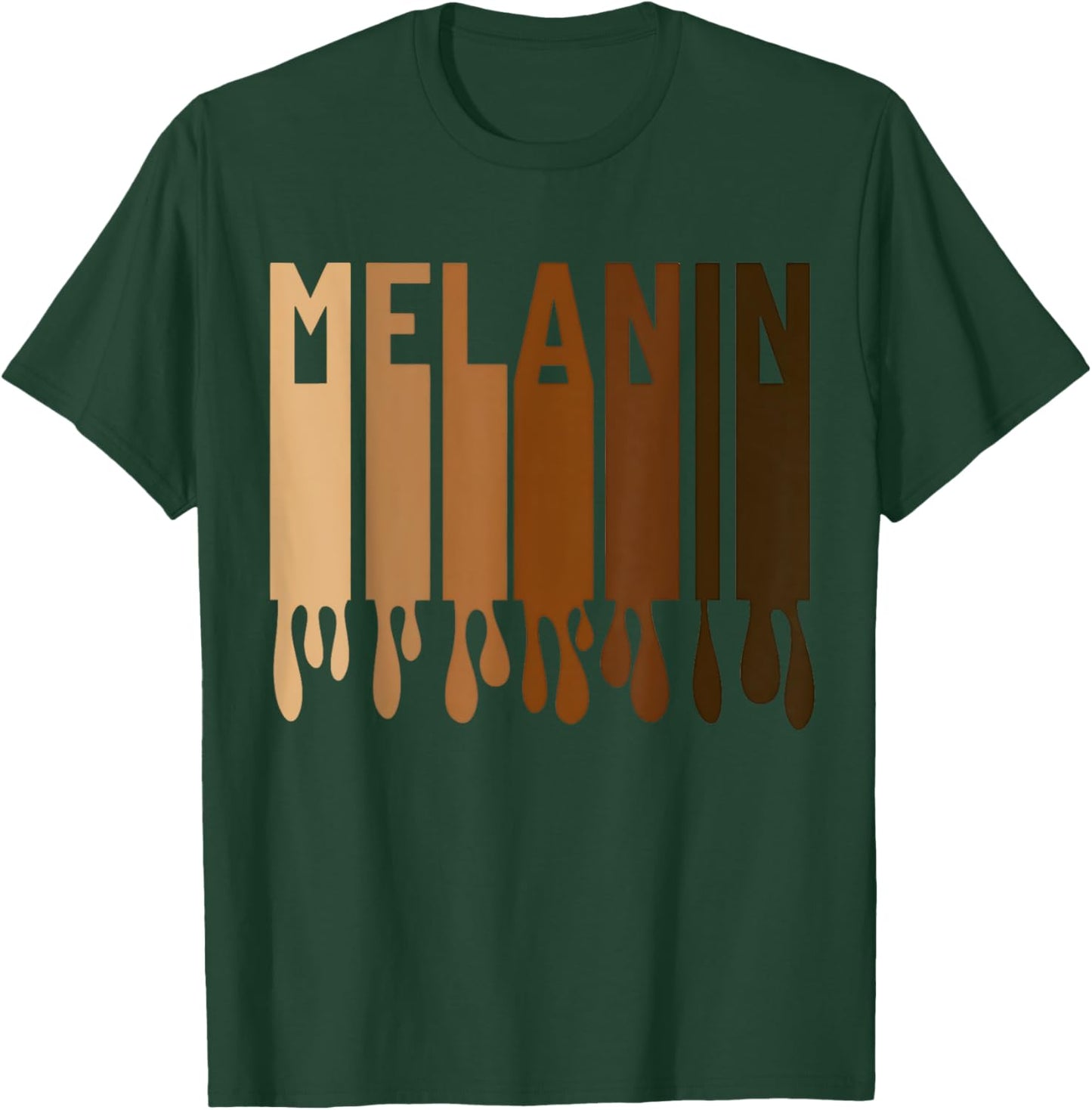 Drippin Melanin Women Pride Black History Juneteenth Melanin T-Shirt - T-Shirt | Forest