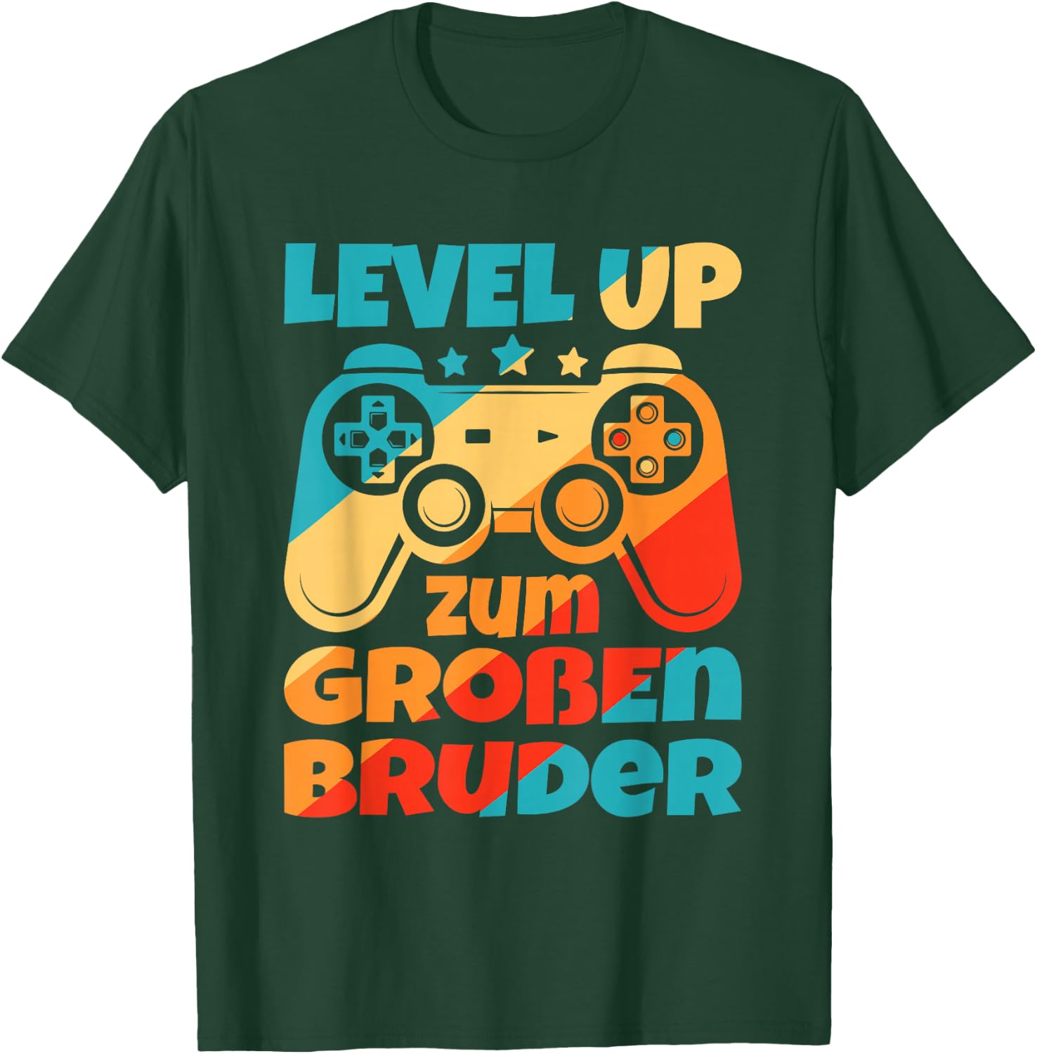 Level Up zum Großen Bruder Geburt Schwanger Lustiges Gamer T-Shirt - T-Shirt | Forest