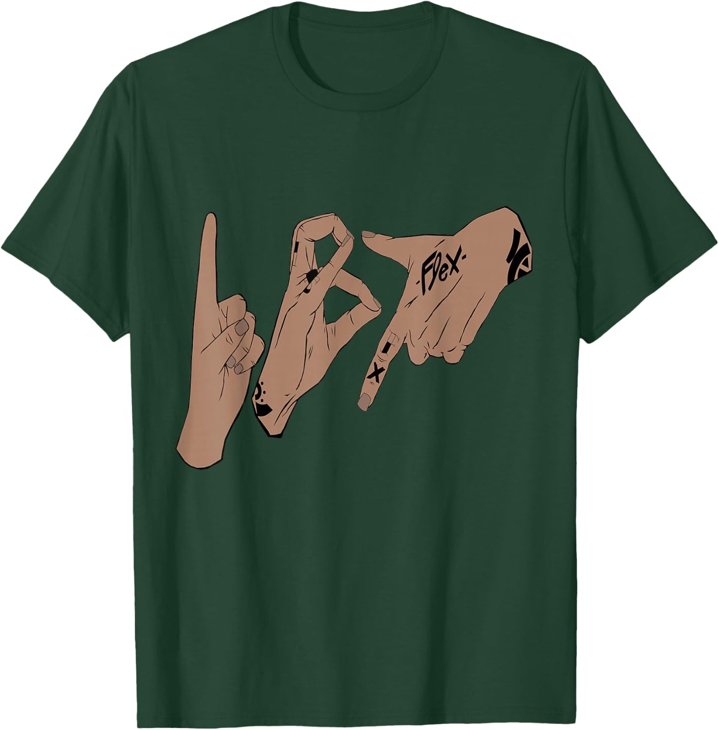 187 Hand Sign Gesture , black T-Shirt - T-Shirt | Forest