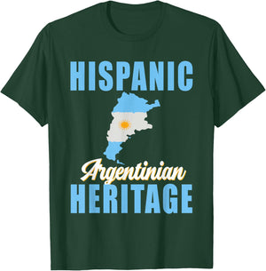 Argentina Hispanic Heritage month Flag Argentinian Pride T-Shirt - T-Shirt | Forest