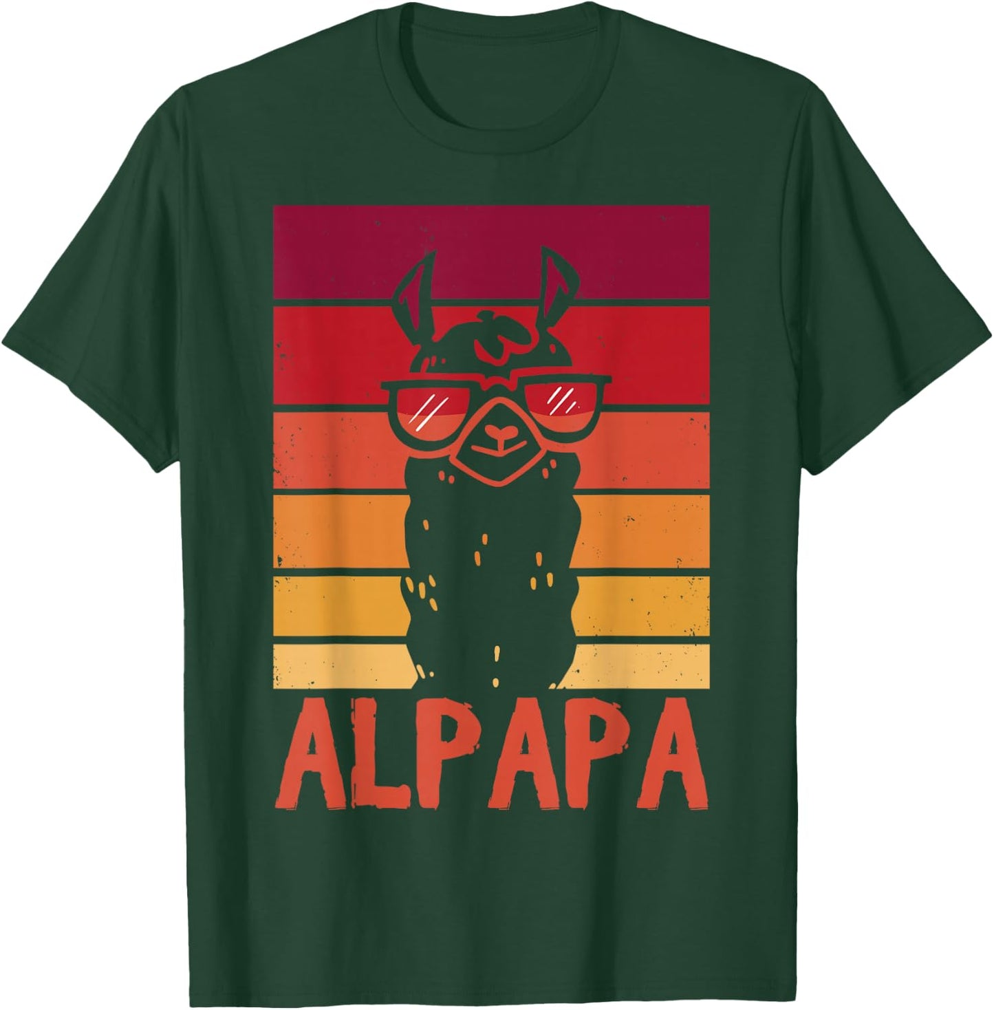 Alpapa Alpaca Lama Fan Lover Dad New Father , black T-Shirt - T-Shirt | Forest