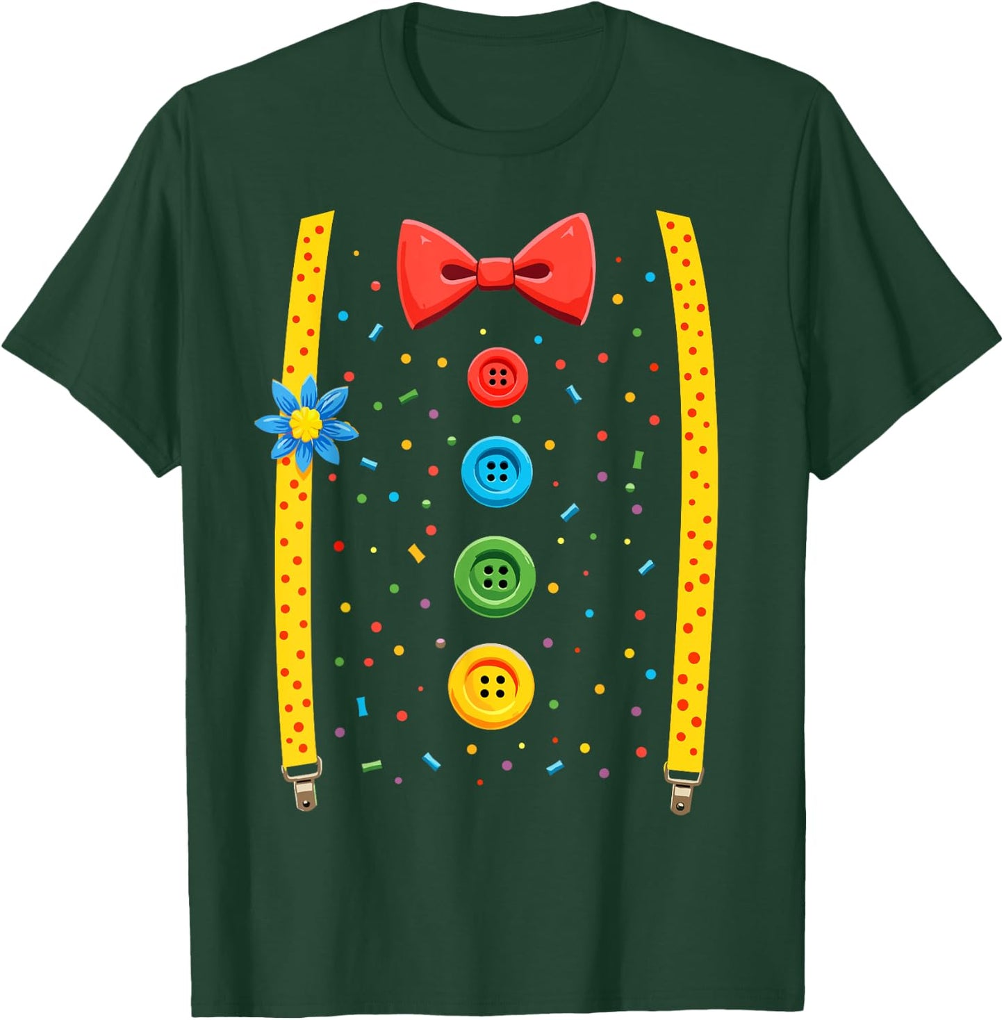 Clown Top Carnival Costume Circus Jester Children's Fancy Dress , black T-Shirt - T-Shirt | Forest