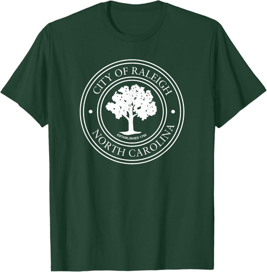 Raleigh North Carolina City Seal T-Shirt - T-Shirt | Forest