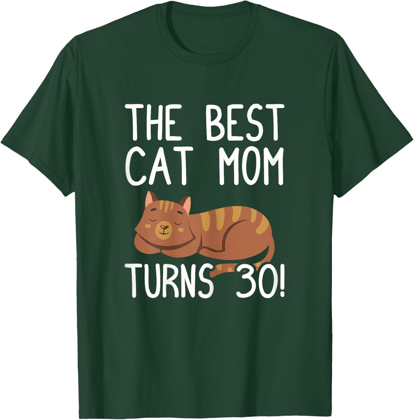 Cute Cat Mom Birthday Design Damen Katze , Schwarz, S, Kurzarm, 30. Geburtstag, Katzen-Motiv T-Shirt - T-Shirt | Forest