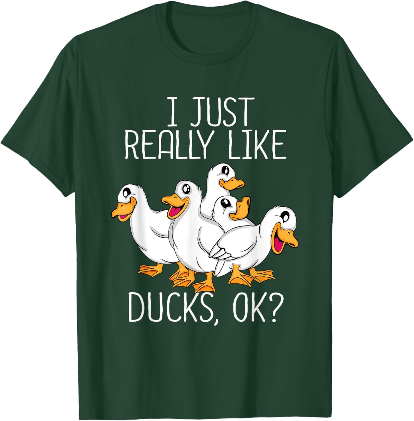 Duck Lover Women Peking Ducks Kids Duck T-Shirt - T-Shirt | Forest