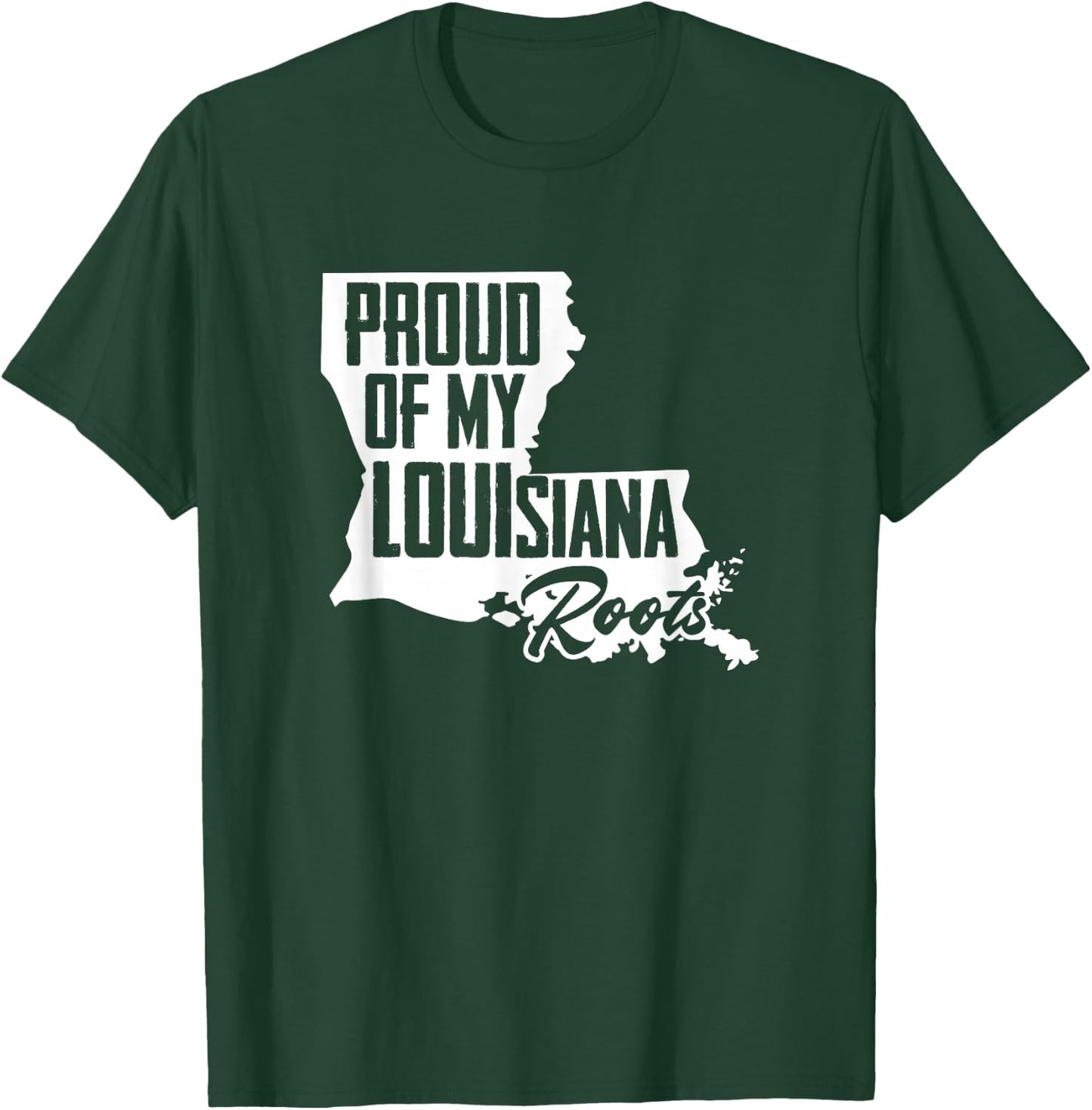 Cajun Apparel Proud Of My Louisiana Roots Women's Black Louisiana Roots Cajun T-Shirt - T-Shirt | Forest