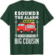 Sound The Alarm I'm Going To Be A Big Cousin Gift Shirt T-Shirt - T-Shirt | Forest