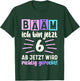 Girls' with German Text "Ich bin jetzt 6th Birthday" [German Language], black T-Shirt - T-Shirt | Forest