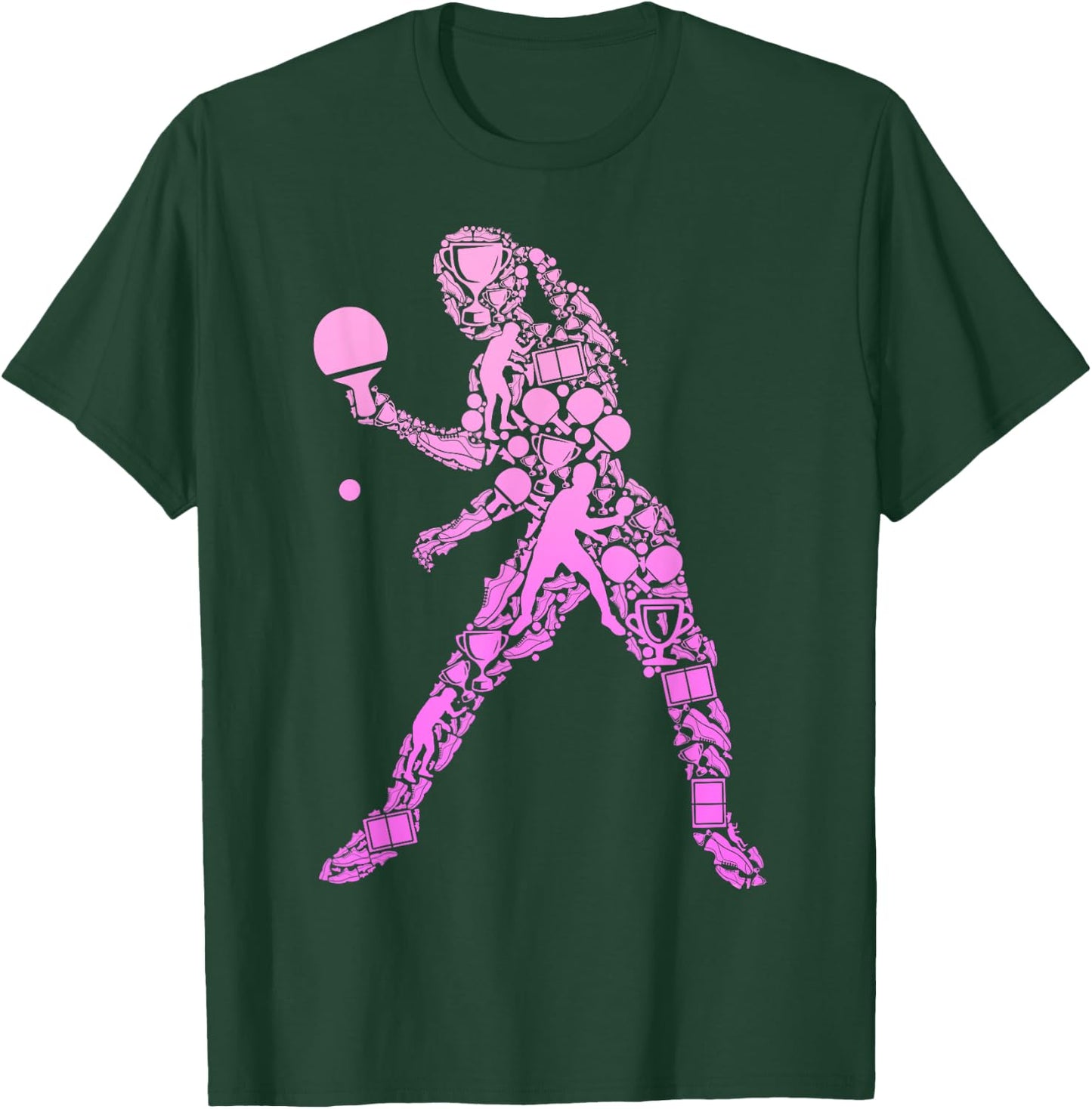 Tischtennis Tischtennisspielerin Ping Pong Kinder Mädchen T-Shirt - T-Shirt | Forest