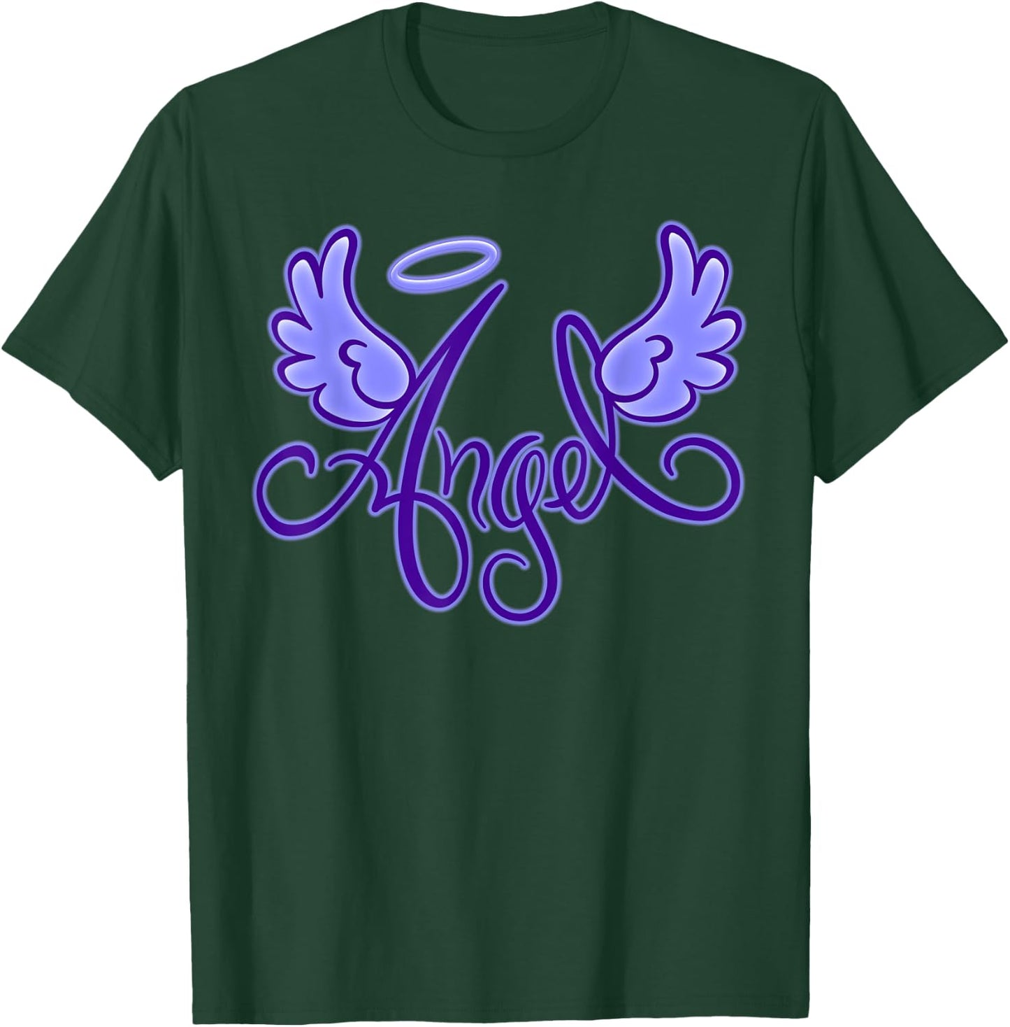 Retro 90s 00s Throwback Angel Wings Y2K aesthetic T-Shirt - T-Shirt | Forest