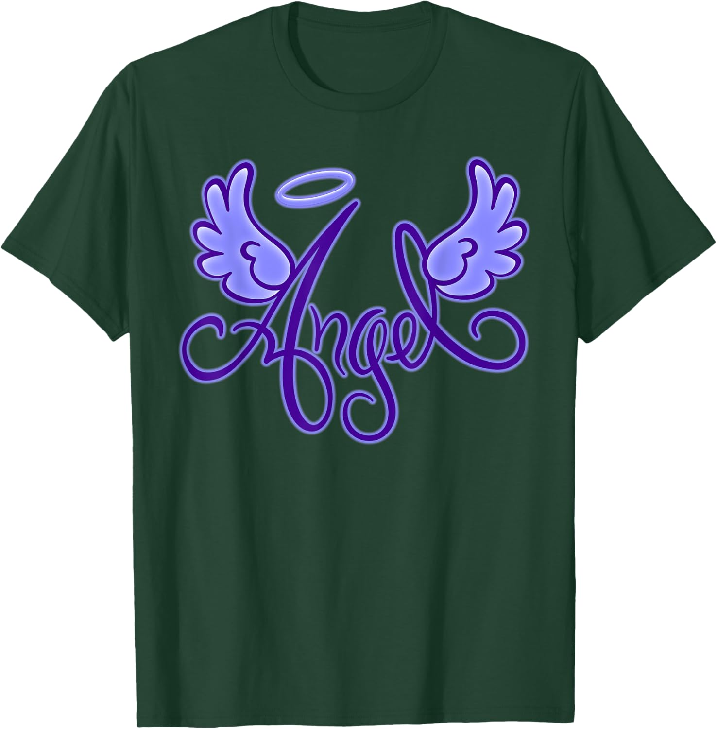 Retro 90s 00s Throwback Angel Wings Y2K aesthetic T-Shirt - T-Shirt | Forest