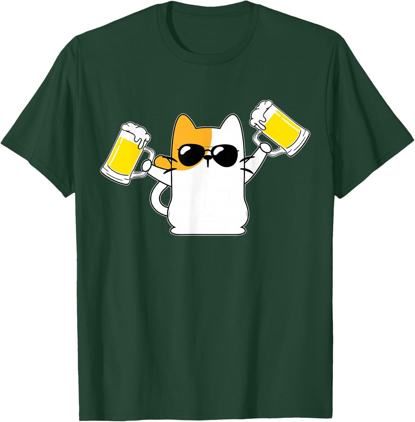Katze Katzenbesitzer Kätzchen Bier Bierdurst Biertrinker T-Shirt - T-Shirt | Forest
