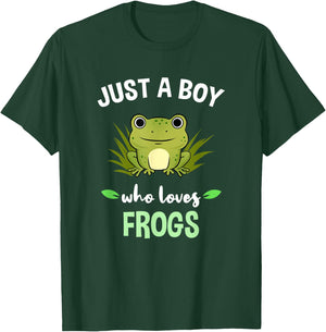 Just A Boy Who Loves Frogs T-Shirt - T-Shirt | Forest