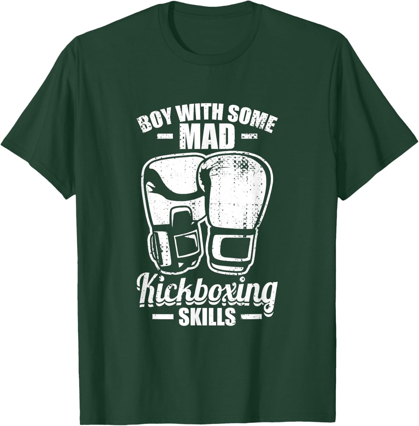 Junge mit verrückten Kickbox Fähigkeiten Kickboxen T-Shirt - T-Shirt | Forest