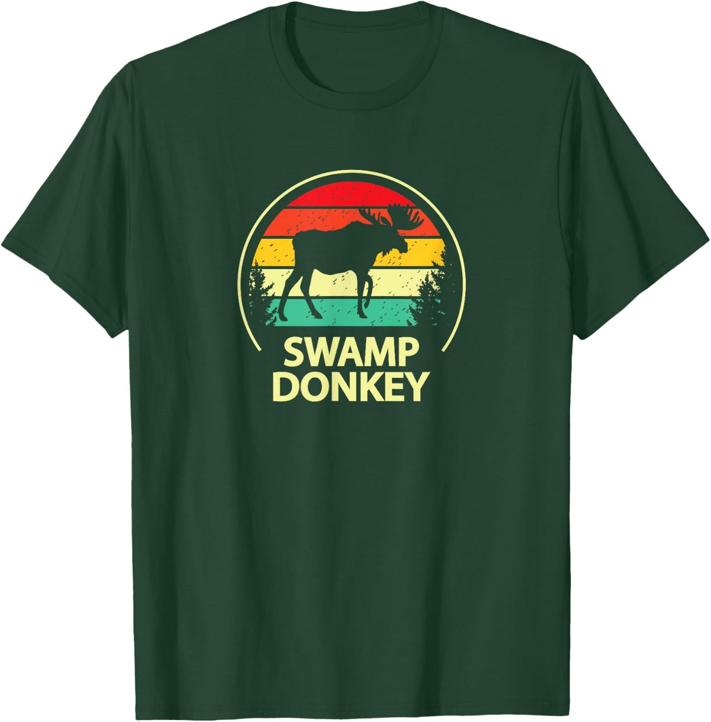 Retro Vintage Funny Swamp Donkey Moose T-Shirt - T-Shirt | Forest