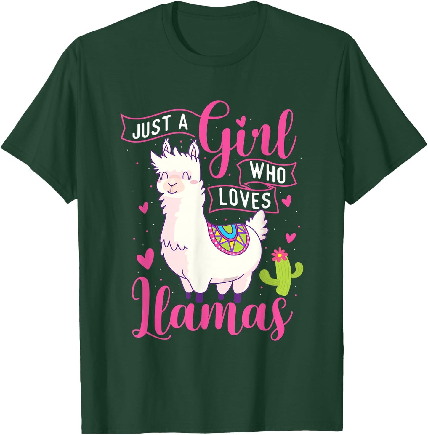 Just A Girl Who Loves Llamas - Zookeeper Nature Animal Lover T-Shirt - T-Shirt | Forest