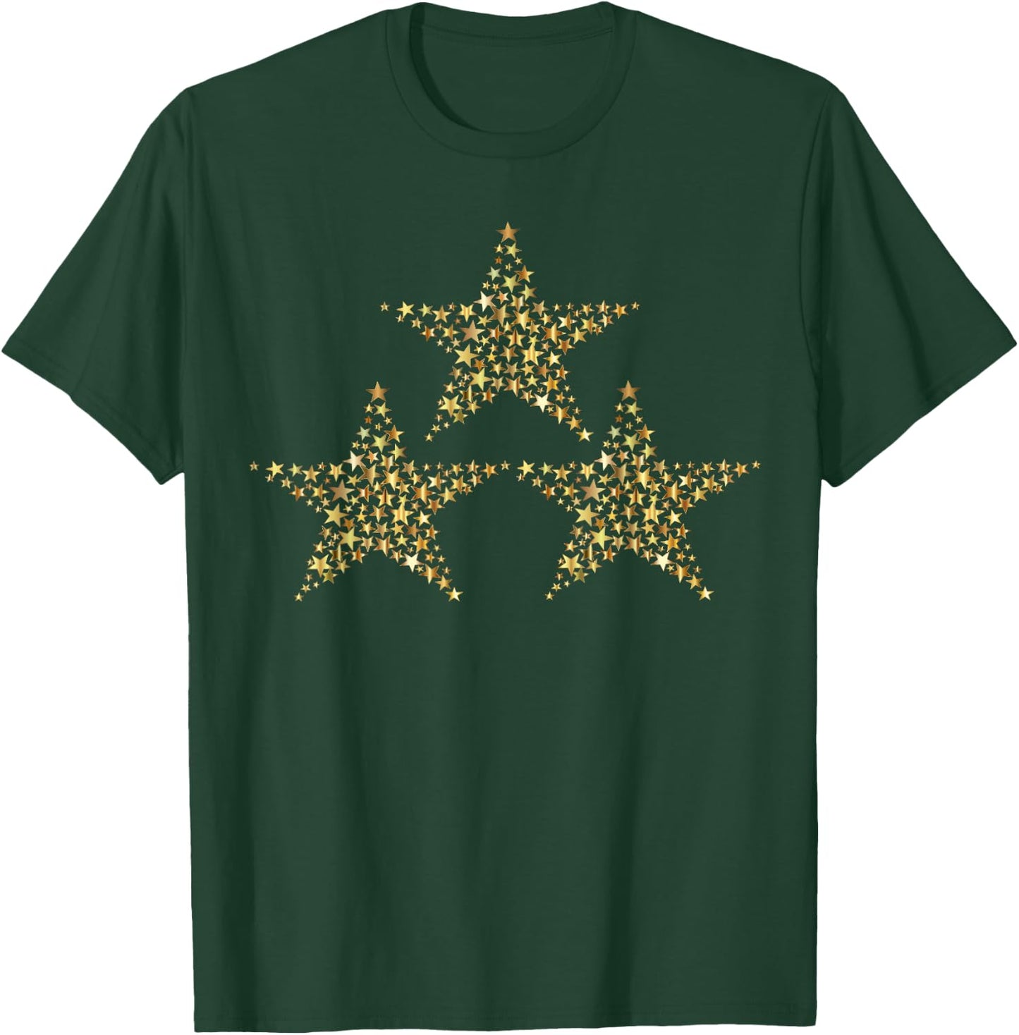 Golden Stars Golden Star , black T-Shirt - T-Shirt | Forest