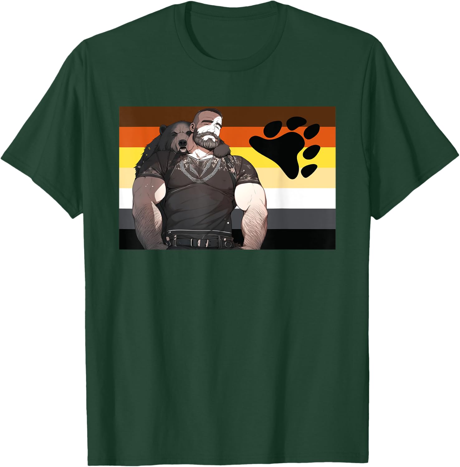 Daddy & Cubs Hairy Bear Pride Flagge, Gay Bear Pride T-Shirt - T-Shirt | Forest