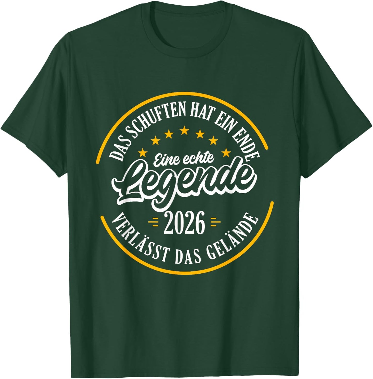 Retirement 2026 a real legend leaves the terrain , black T-Shirt - T-Shirt | Forest