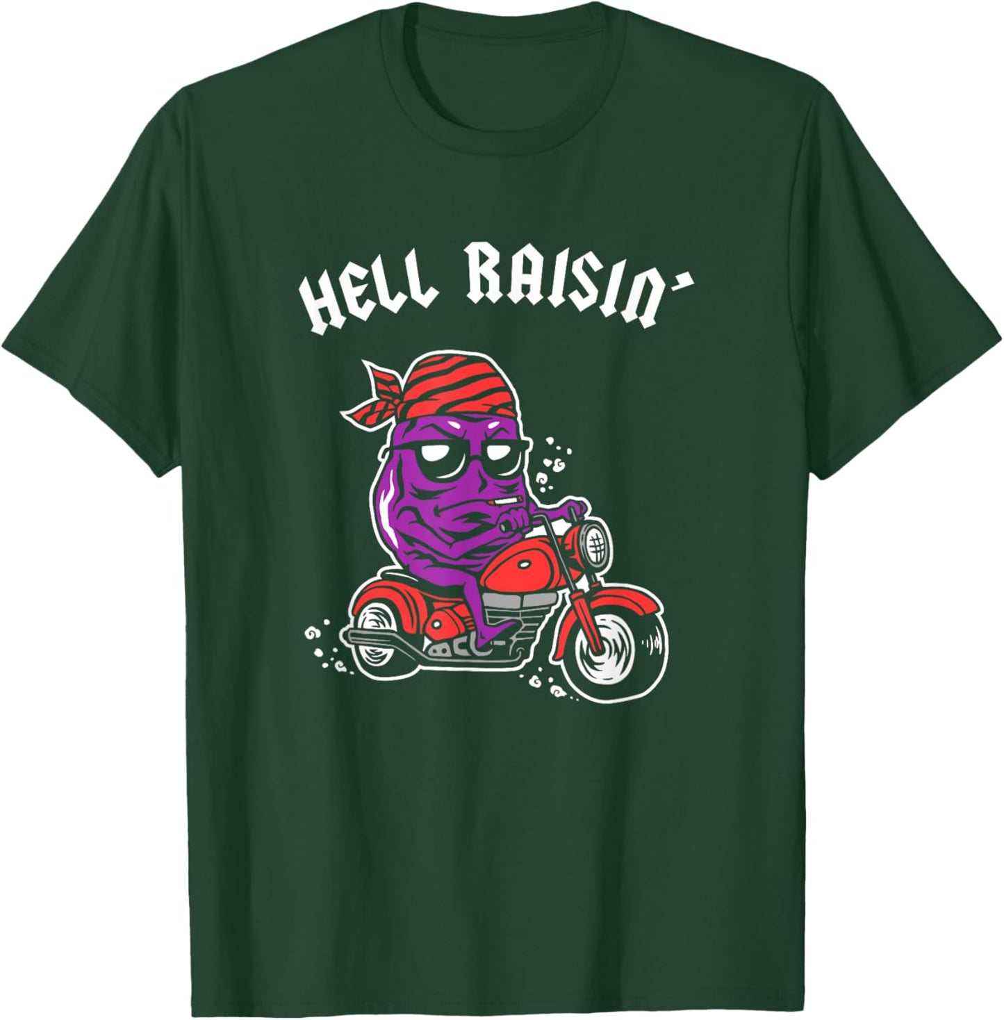 Hell Raisin - Bad Biker Thug Funny T-Shirt - T-Shirt | Forest