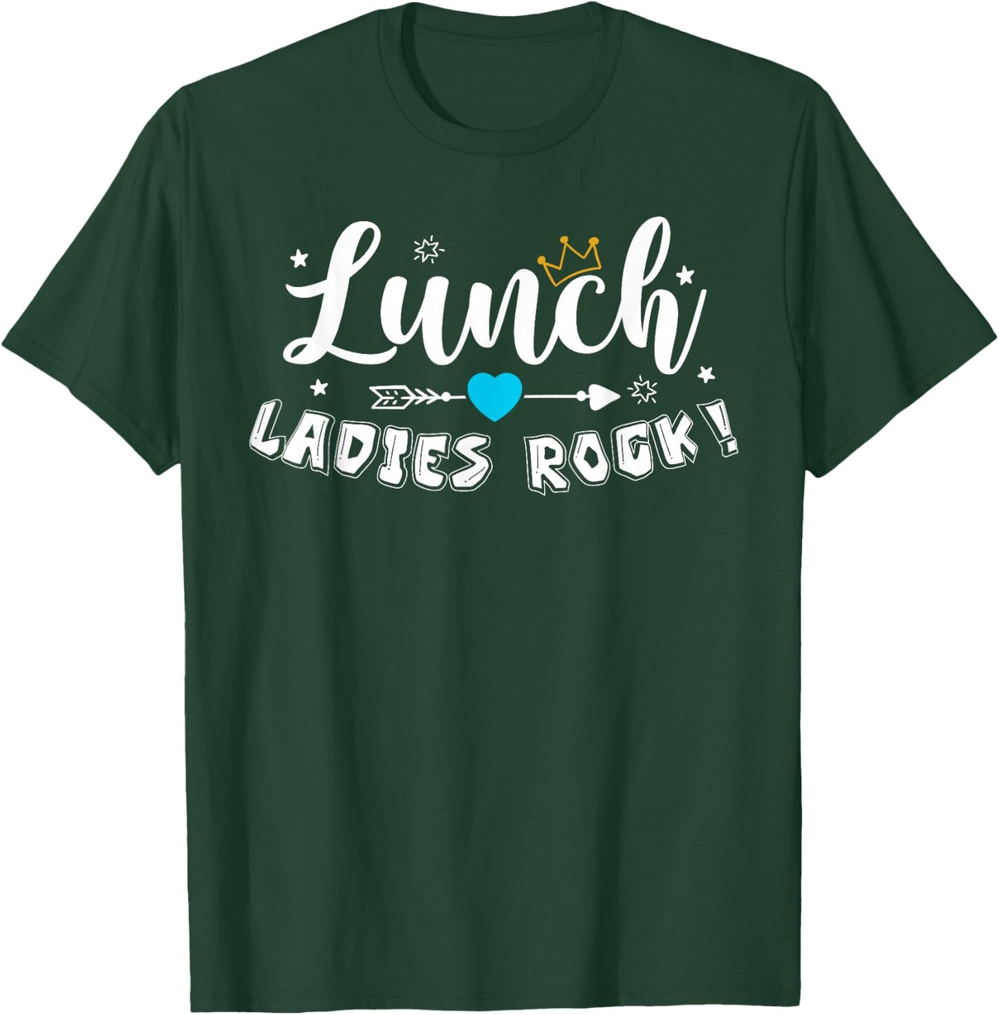 Lunch Ladies Rock Lunch Lady Squad Back to School Gifts T-Shirt - T-Shirt | Forest