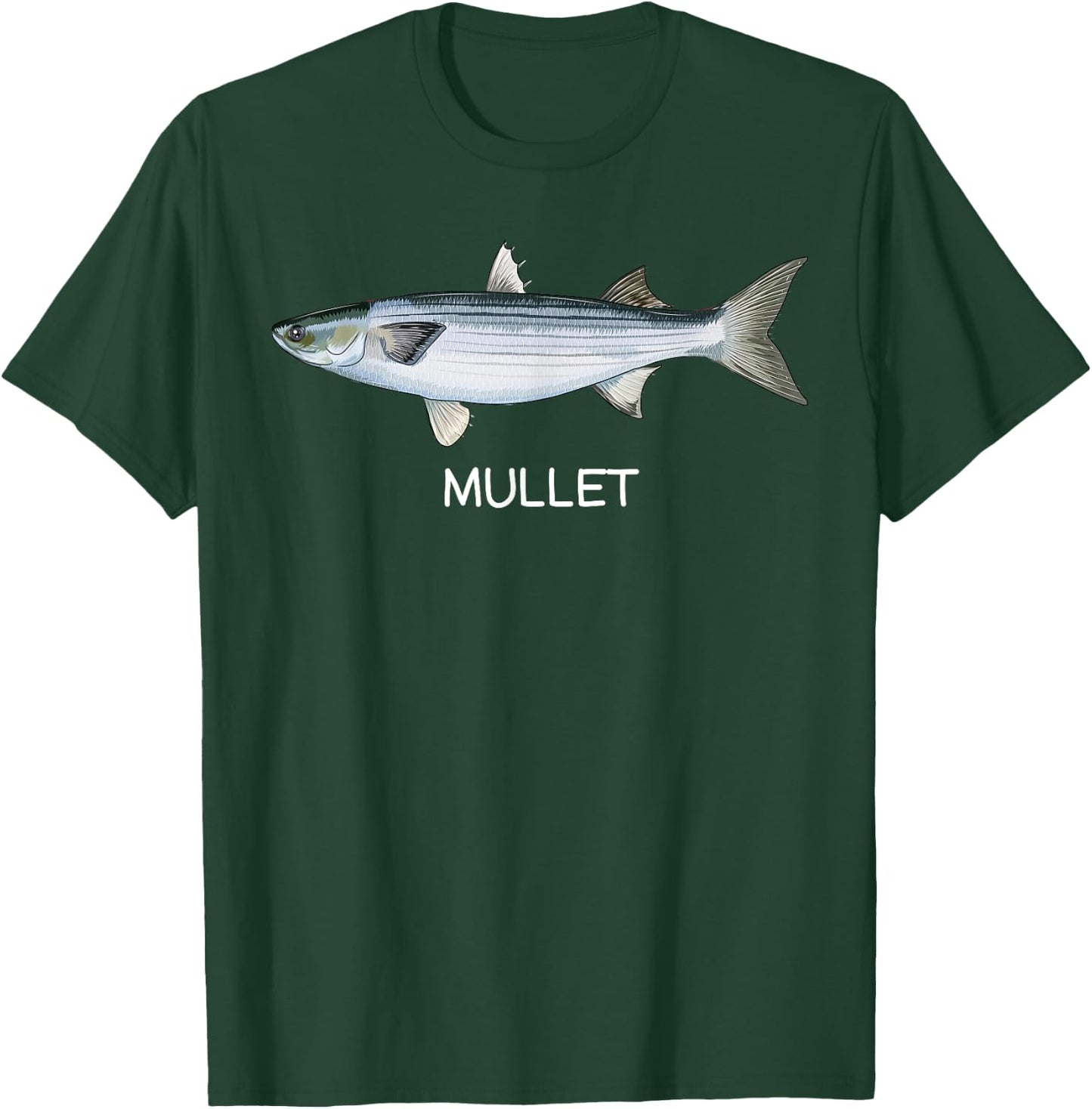 Mullet Saltwater Game Fish T-Shirt - T-Shirt | Forest