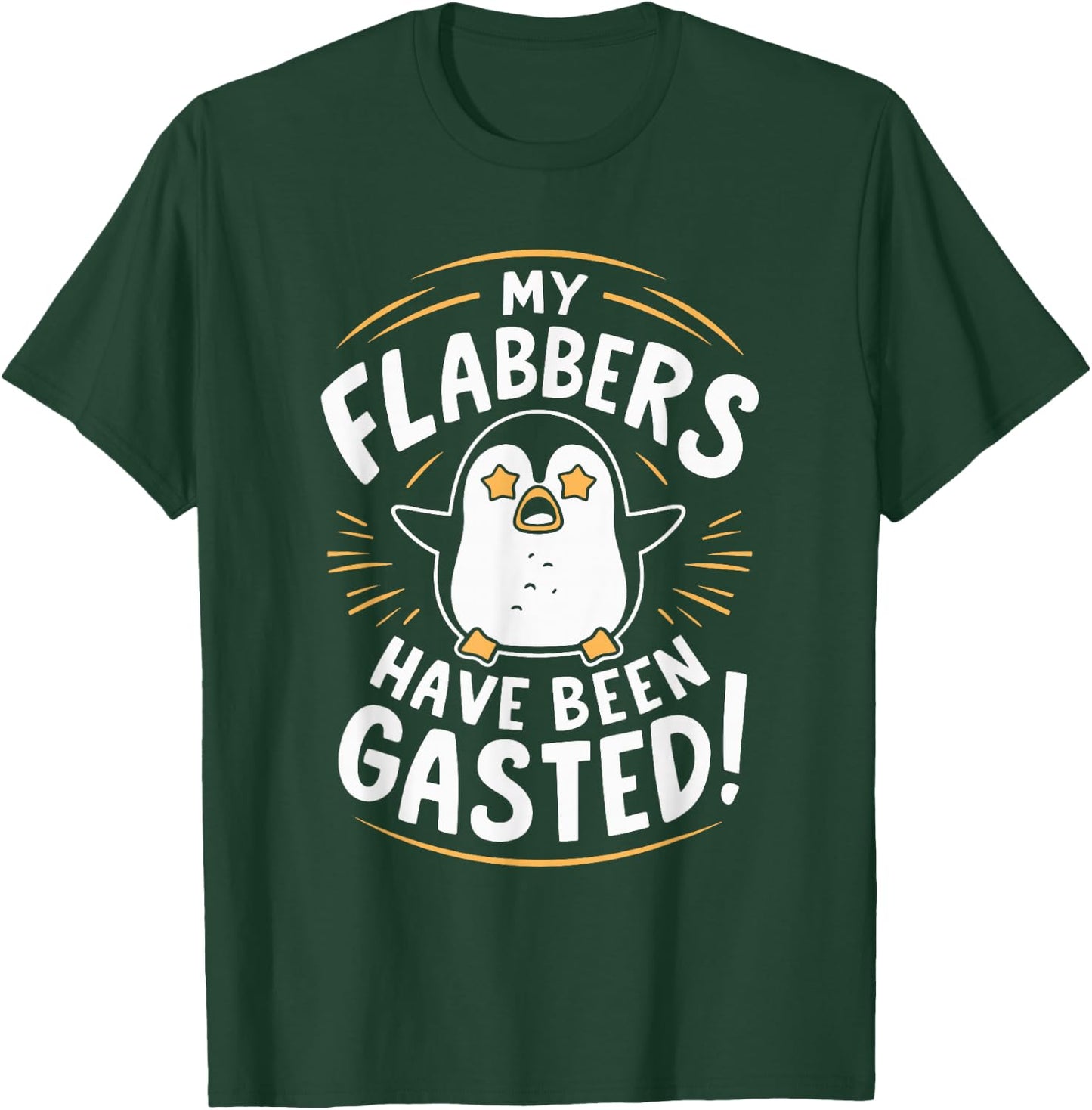 My Flabbers Have Been Gasted Flabbergasted Funny -Adults - Black - Small - Sleeveless - Modern Casual - Cartoon Penguin T-Shirt - T-Shirt | Forest