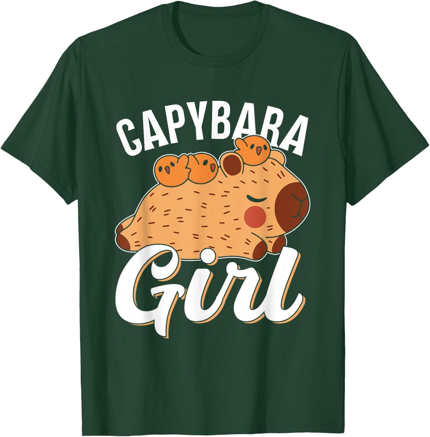 Capybara Girl Lover Capybaras Water Pig Animal T-Shirt - T-Shirt | Forest