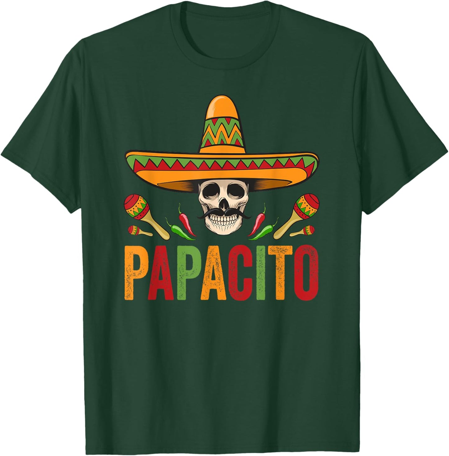 Papacito Shirt Funny Mexican Skull Cinco De Mayo T-Shirt - T-Shirt | Forest
