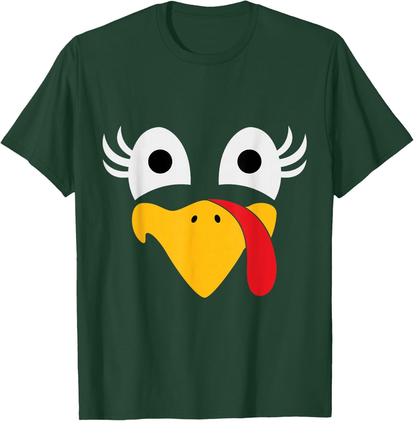 Thanksgiving Turkey Face Matching Family Costume Cute Kids T-Shirt - T-Shirt | Forest