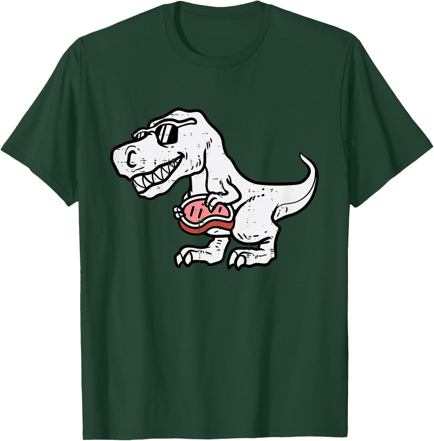 Kids Bbq Meat Lover Dino Trex Barbecue Grilling Boys Kids Toddler T-Shirt - T-Shirt | Forest