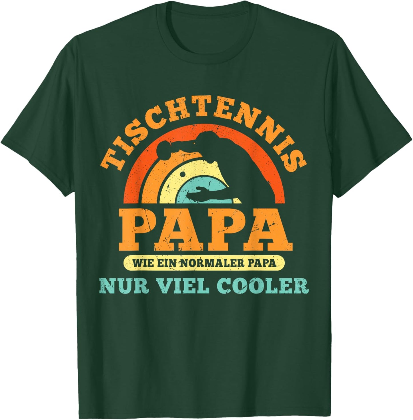 Tischtennis Papa - Nur Cooler Vater Tischtennisspieler T-Shirt - T-Shirt | Forest