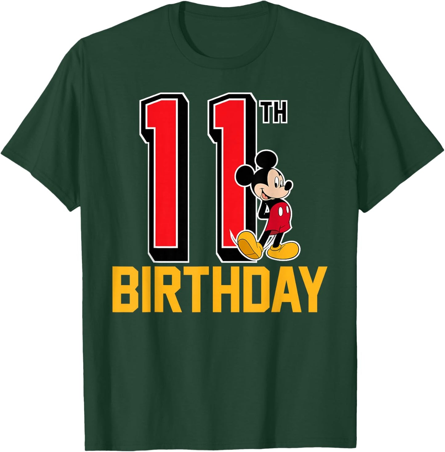 Disney - Mickey Mouse 11th Birthday T-Shirt - T-Shirt | Forest