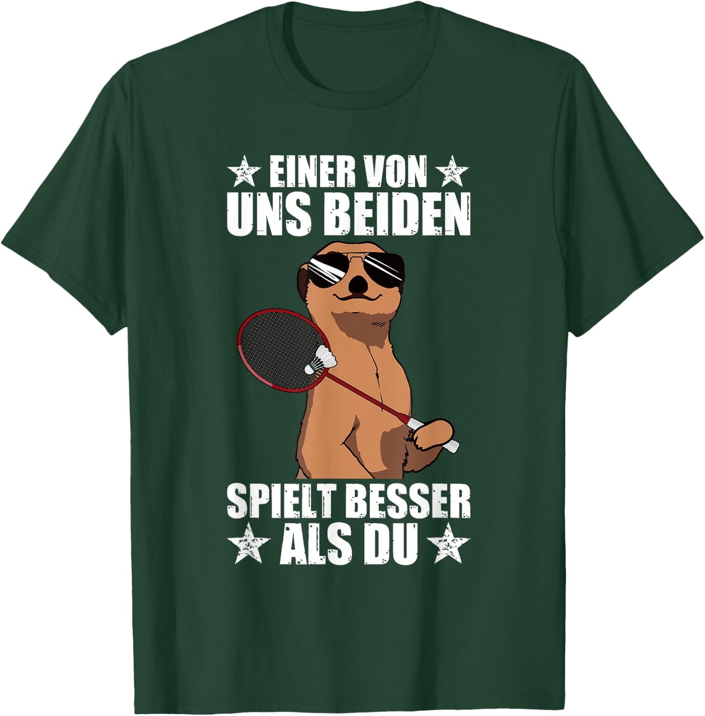 One of Us Badminton Player Shuttlecock Badminton T-Shirt - T-Shirt | Forest