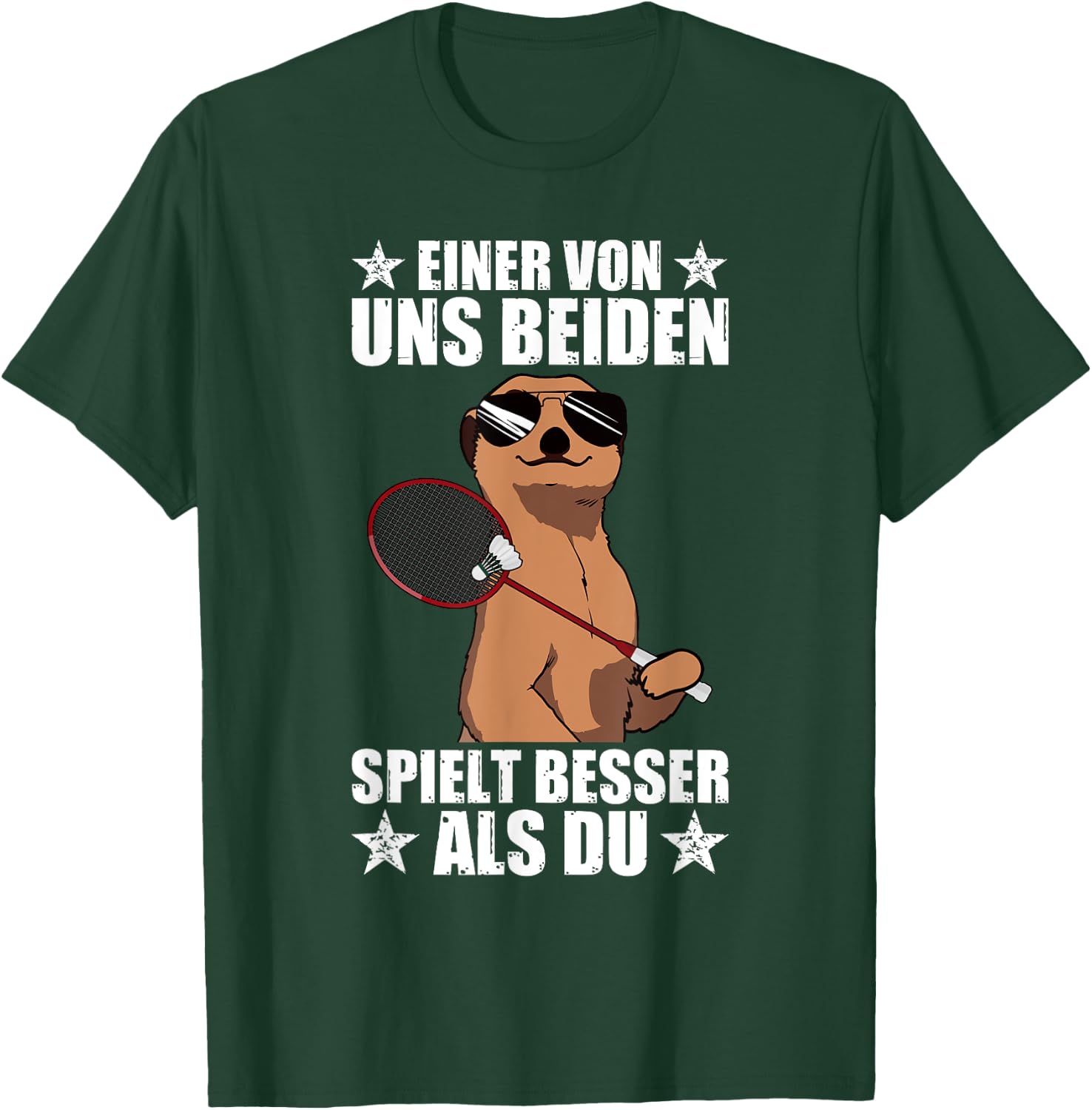 One of Us Badminton Player Shuttlecock Badminton T-Shirt - T-Shirt | Forest