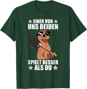 One of Us Badminton Player Shuttlecock Badminton T-Shirt - T-Shirt | Forest