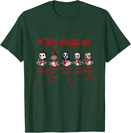 In This House We Love Halloween Family T-Shirt - T-Shirt | Forest
