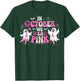 In October We Wear Pink Ballet Ghost Teacher Breast Cancer T-Shirt - T-Shirt | Forest