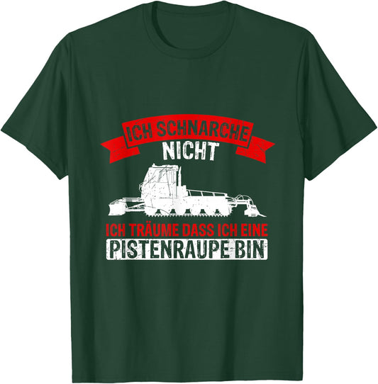 Men's Snow Caterpillar Driver Snow Groomer Gift , black T-Shirt - T-Shirt | Forest