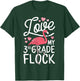 Love My 3rd Grade Flock Flamingo Teacher Elementary Gift T-Shirt - T-Shirt | Forest