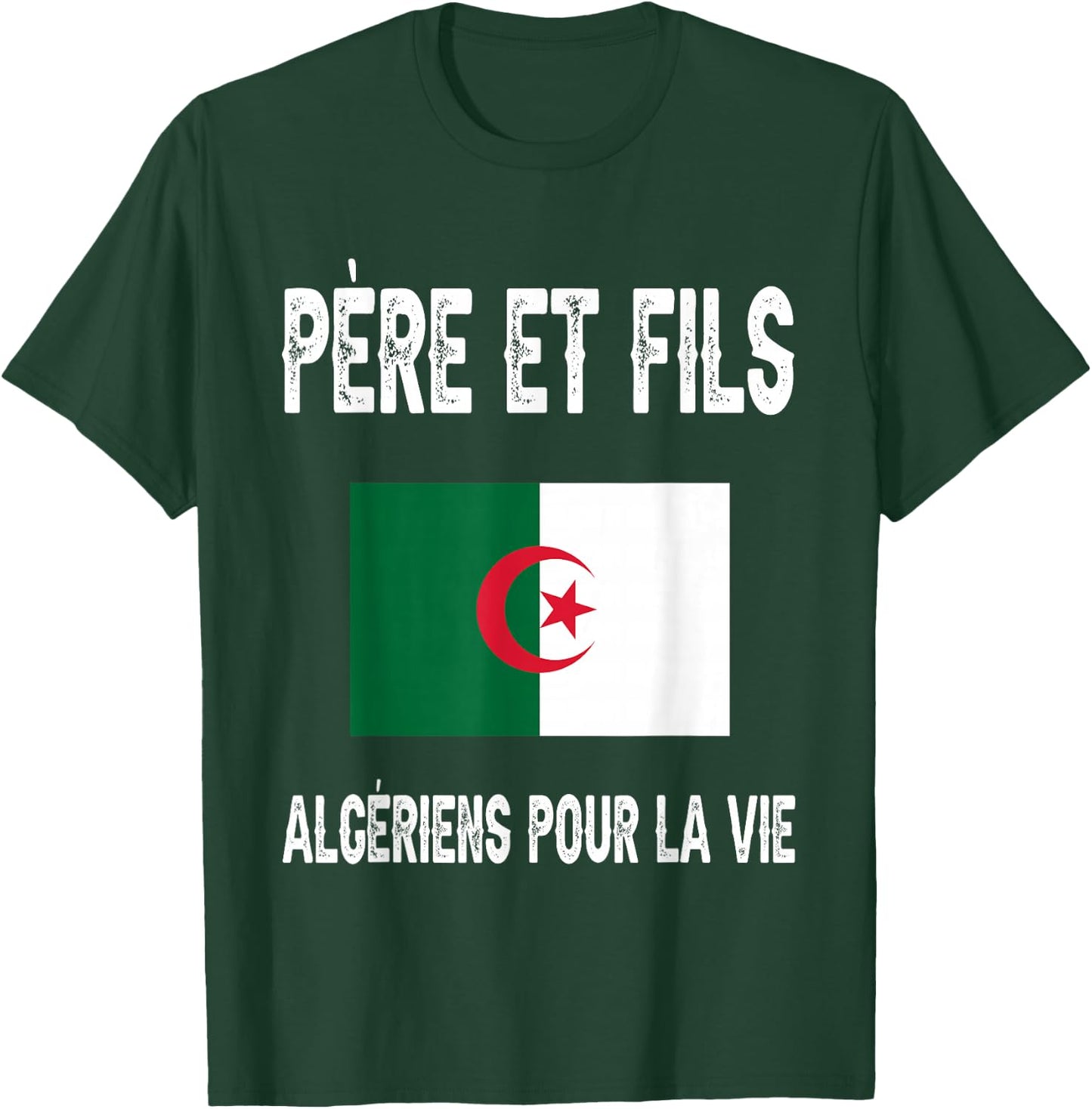 Father and Son Dad Algerian Algeria Fathers Day T-Shirt - T-Shirt | Forest