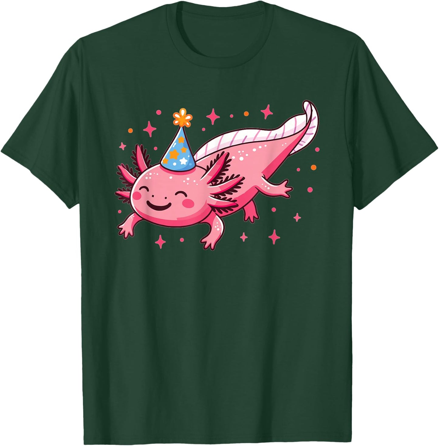 Axolotl Birthday for Children a Birthday Axolotl T-Shirt - T-Shirt | Forest