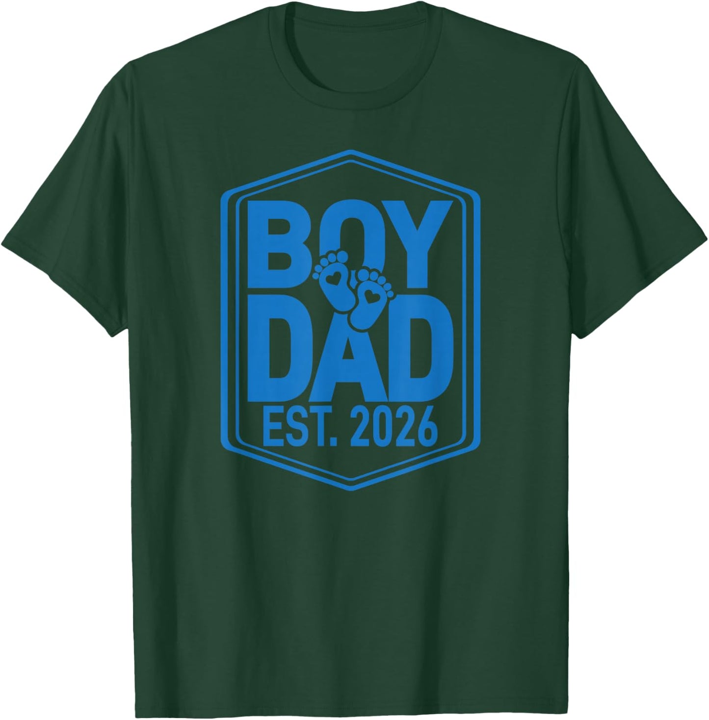 Boy Dad First Father's Day 2026 New Dad 1st Time Daddy T-Shirt - T-Shirt | Forest