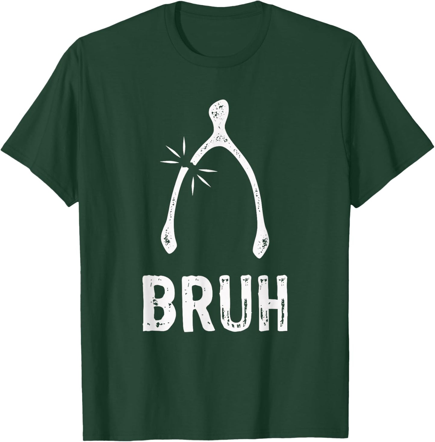 Bruh Wishbone Funny Thanksgiving T-Shirt - T-Shirt | Forest
