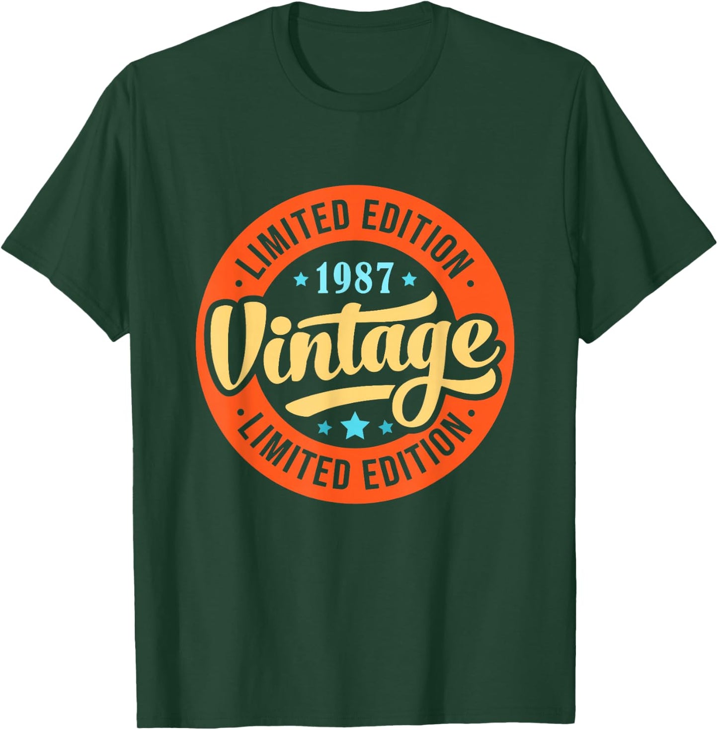 Vintage 1987 T Shirts Retro Funny 1987 Birthday T-Shirt - T-Shirt | Forest