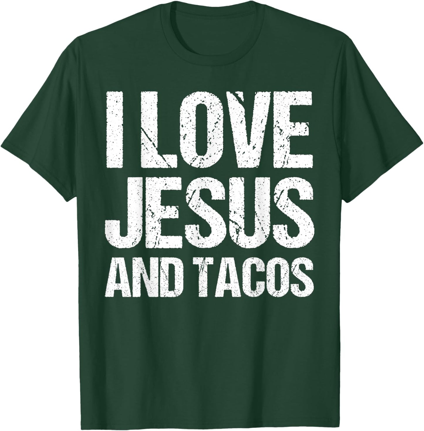 I Love Jesus And Tacos Shirt Funny Mexican Christian T-Shirt - T-Shirt | Forest
