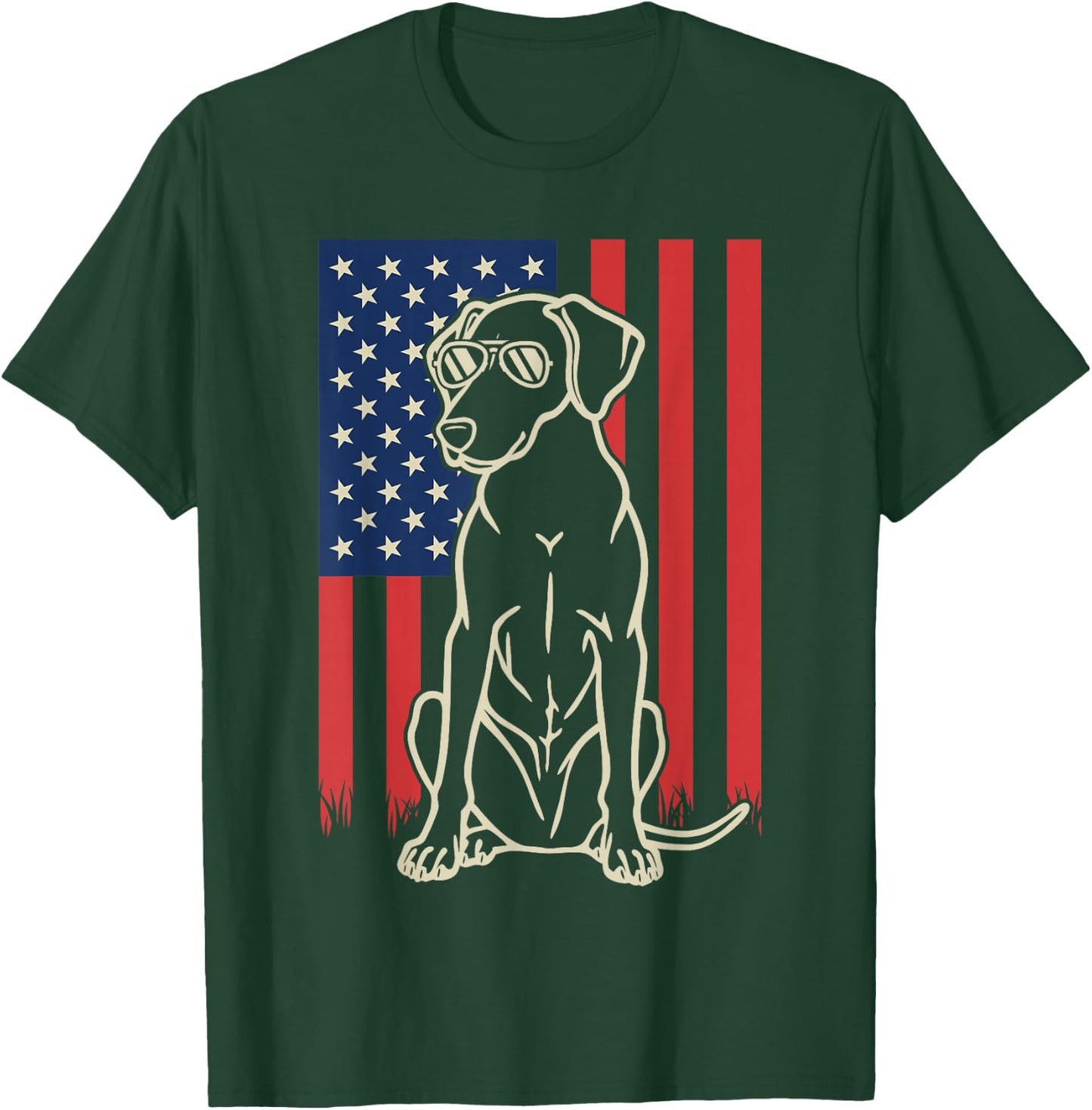 Catahoula Leopard Dog Lover 4th of July T-Shirt - T-Shirt | Forest
