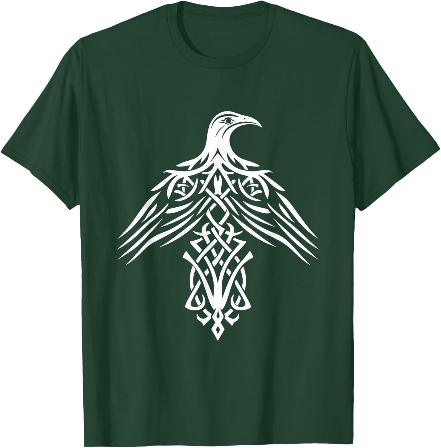 Raven Bird Crow Norse Mythology Celtic Knots T-Shirt - T-Shirt | Forest