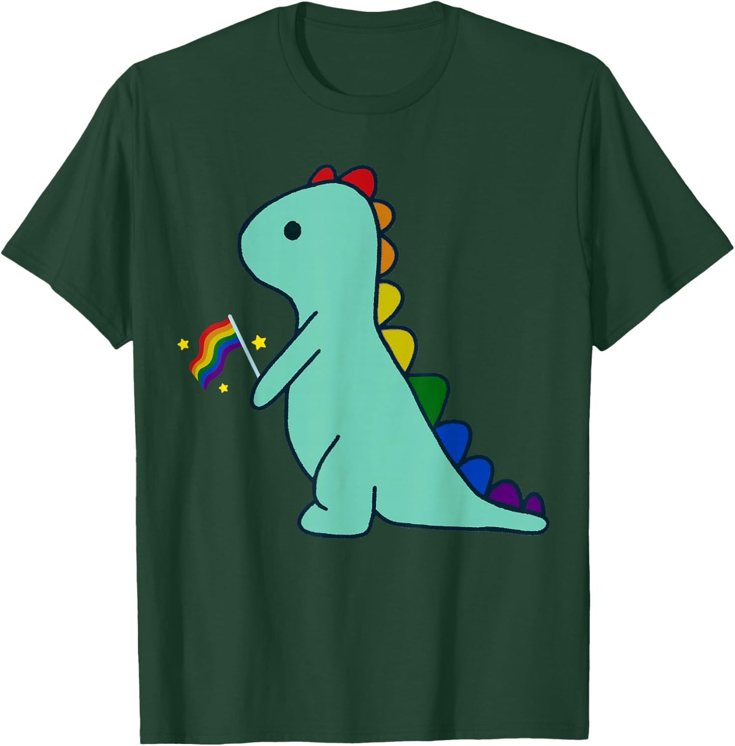 LGBTQ Allysaurus Dinosaurier Regenbogen Flagge Ally Gay Pride Monat T-Shirt - T-Shirt | Forest